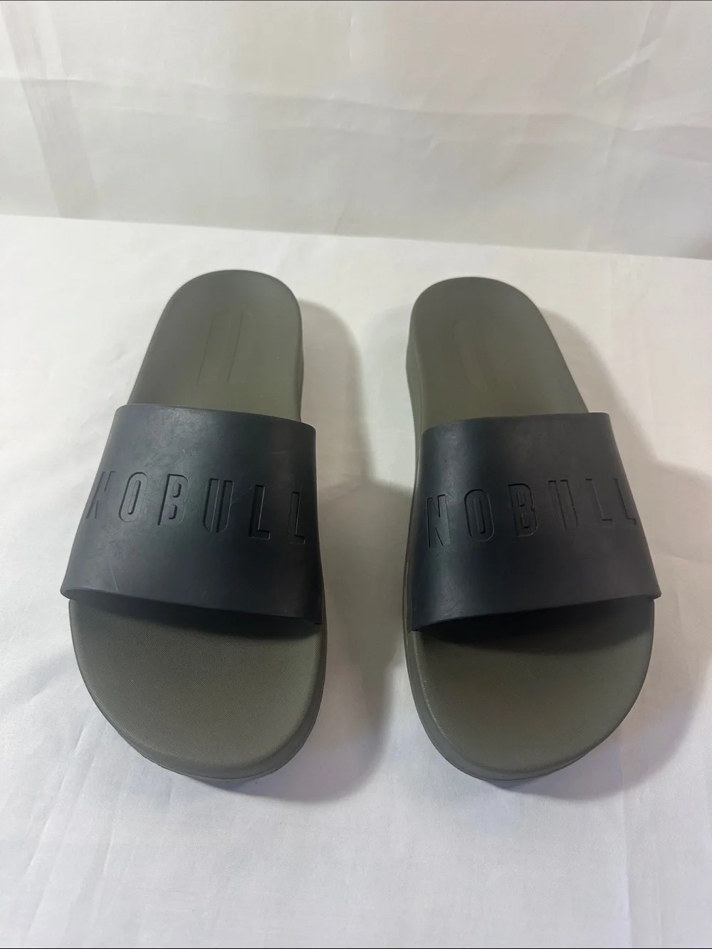 NOBULL Black & Olive Slides Men’s 12 Athletic Sport Slides